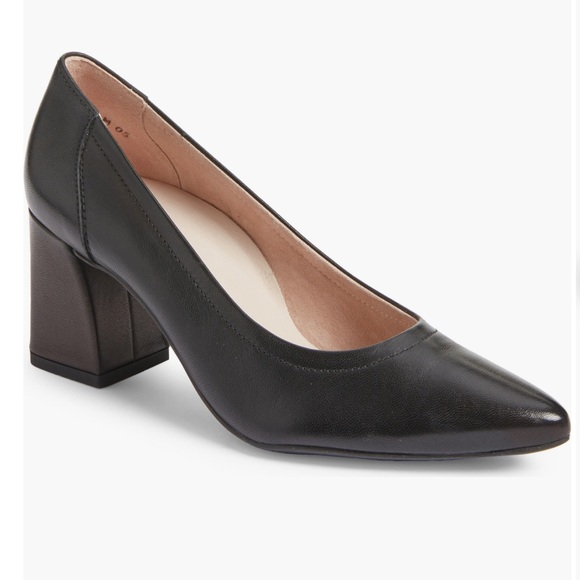Paul Green Kami Pointed Toe Elegant Black Block Heel Pumps - Picture 1 of 14